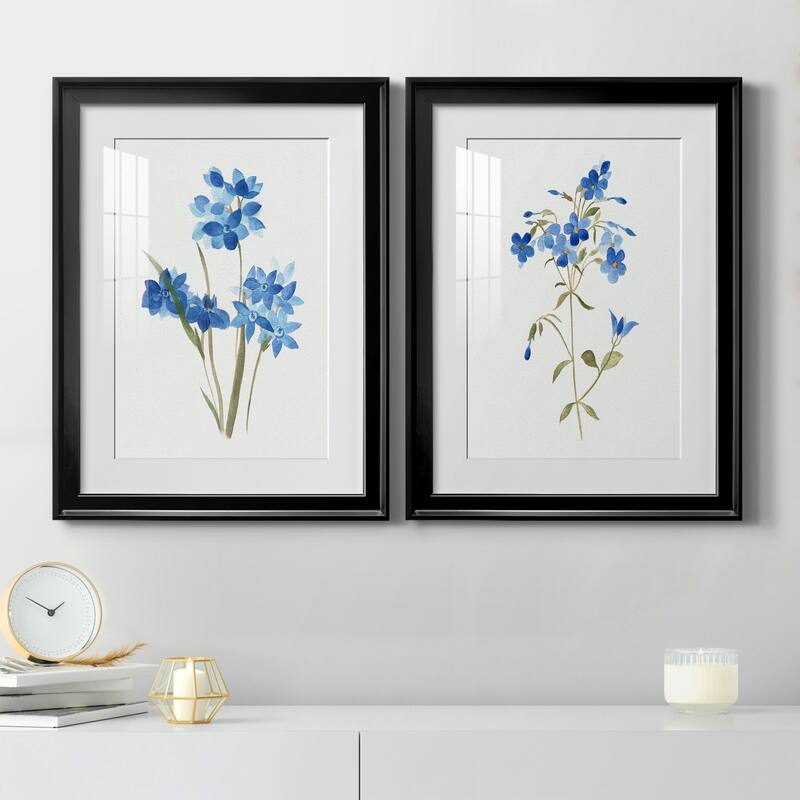 Blue Blossom Botanical I Premium Framed Print - Ready to Hang