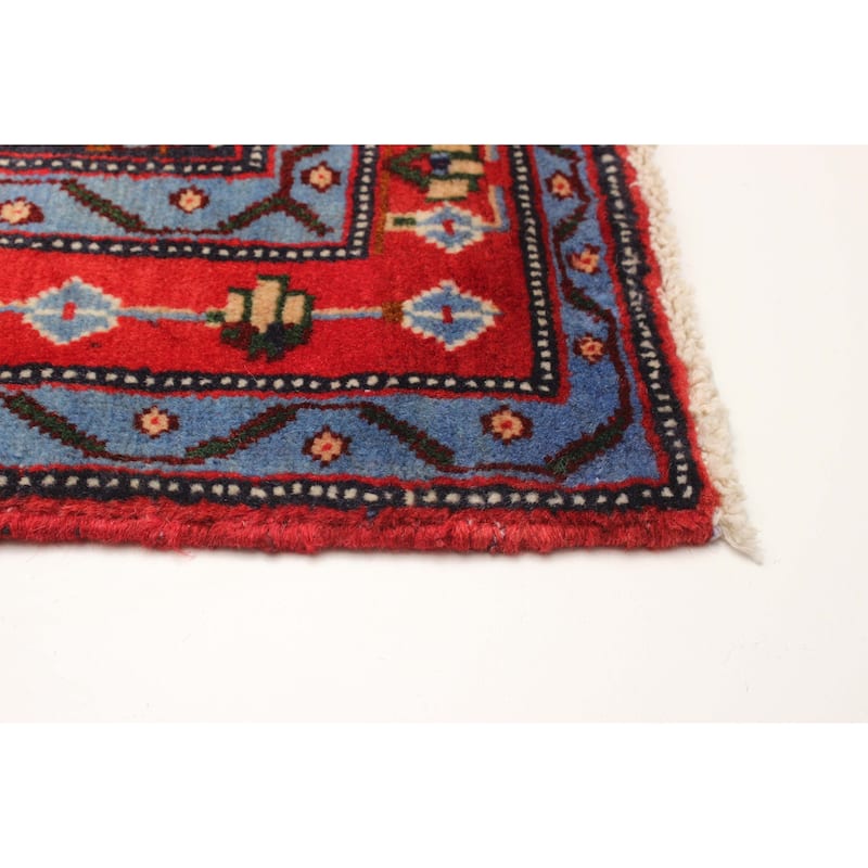 ECARPETGALLERY Hand-knotted Kayseri Red Wool Rug - 3' x 10' 5"