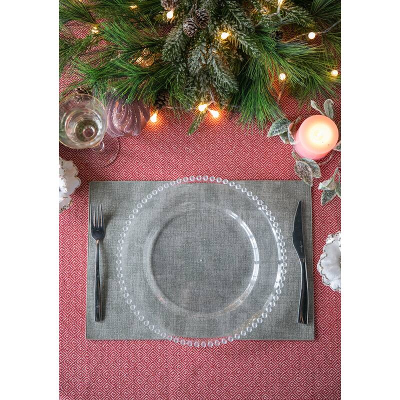 8 Pack Plastic Charger Plate, D13"