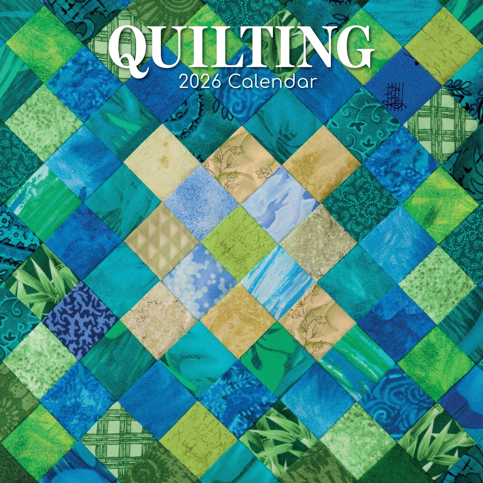 The Gifted Stationery 2026 Square Wall Calendar, Quilting, 16-Month Lifestyles Theme 12x12 in
