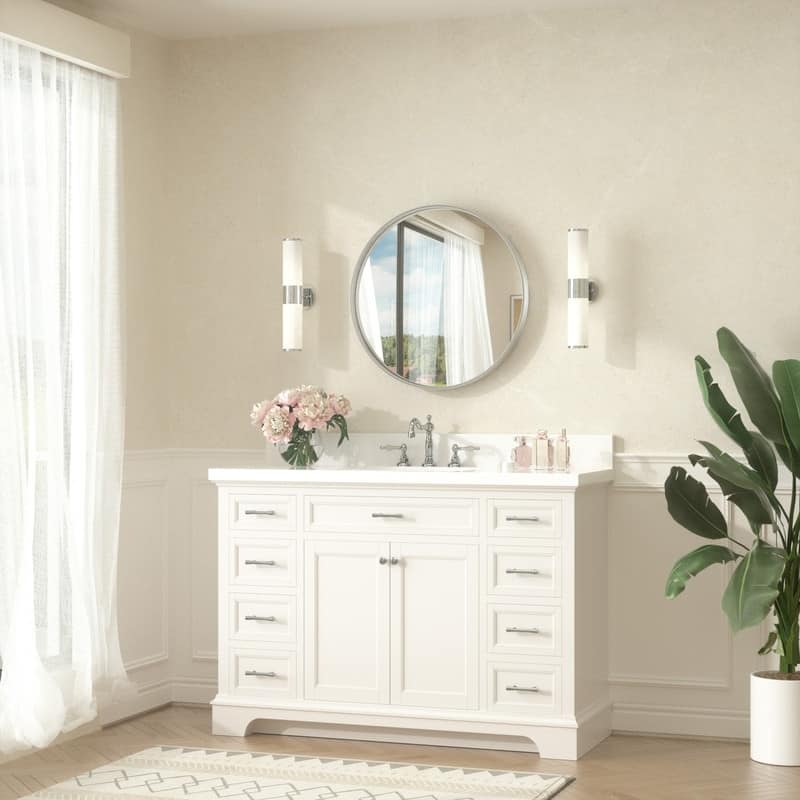 Keonjinn Round Framed Bathroom Wall Mirrors