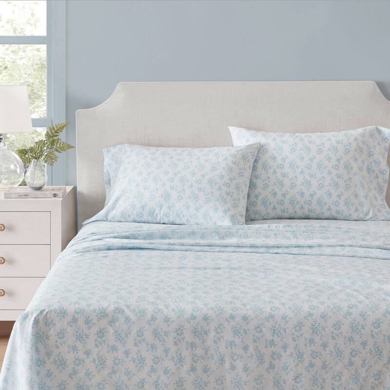 Martha Stewart Printed Cotton Percale Sheet Set