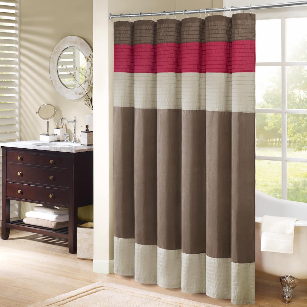 Madison Park Amherst Faux Silk Shower Curtain