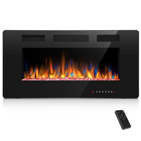 Shop 36" Ultra Thin Electric Fireplace Insert, Wall ...