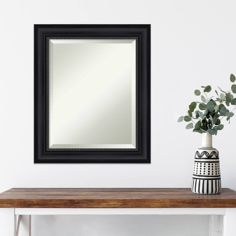 Beveled Wall Mirror - Astor Black Frame