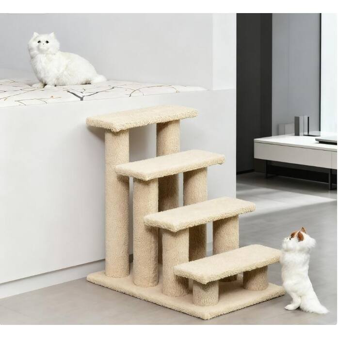 Cat Tree Multi-Level Carpeted Cat Scratching Post Pet Stairs