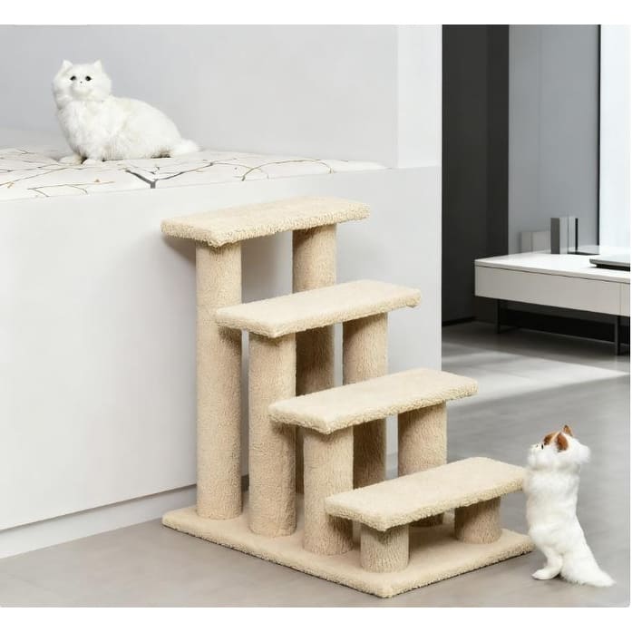 Cat Tree Multi-Level Carpeted Cat Scratching Post Pet Stairs