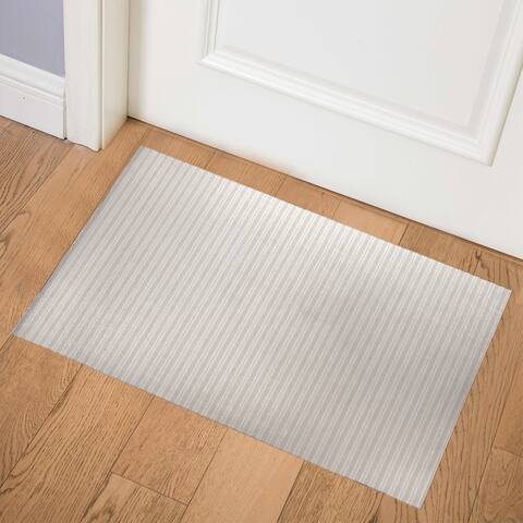 CLASSIC STRIPE BEIGE SMALL SCALE Indoor Floor Mat by Kavka Designs