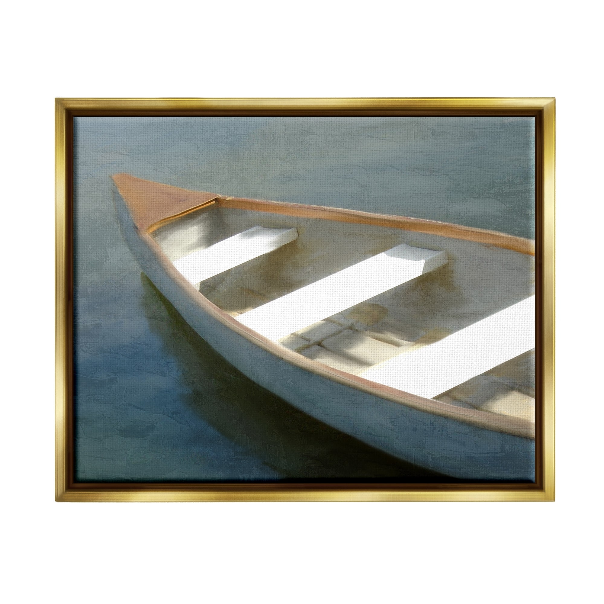Stupell Lone Canoe Boat Floating Deep Lake Floating Framed Canvas Wall Art,  Design by Kim Allen - Bed Bath & Beyond - 36848500