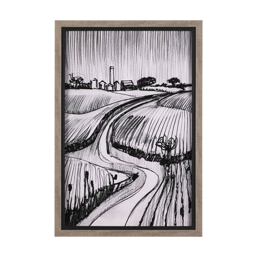 Rural Sketch II Framed Art Print