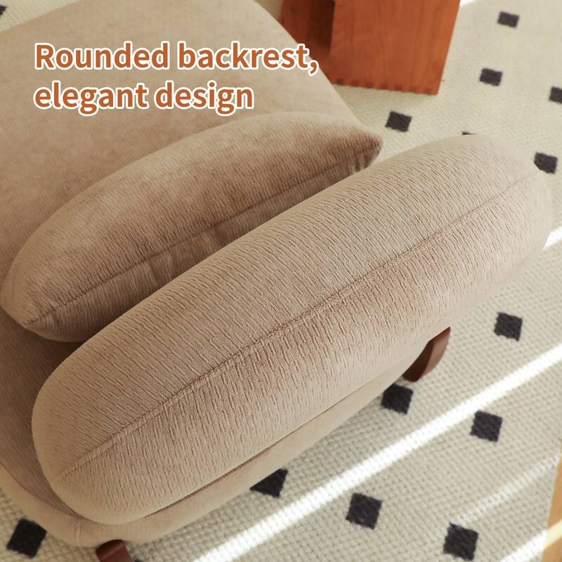 Elegant Velvet Armless Accent Chair - Modern Solid Wood Legs, Versatile Seating for Any Space