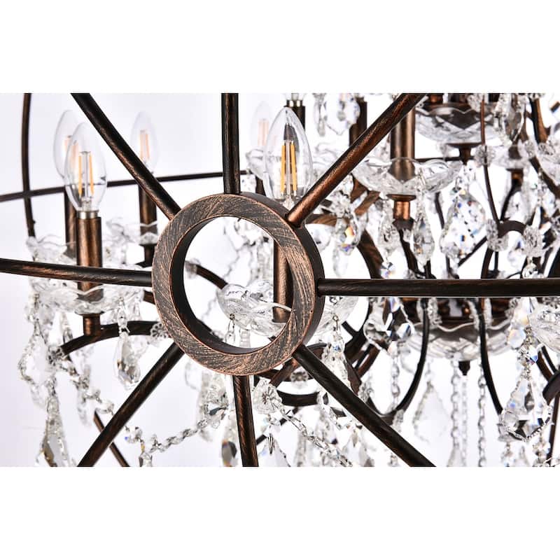 Royce Edge 18-Light Dark Bronze Chandelier