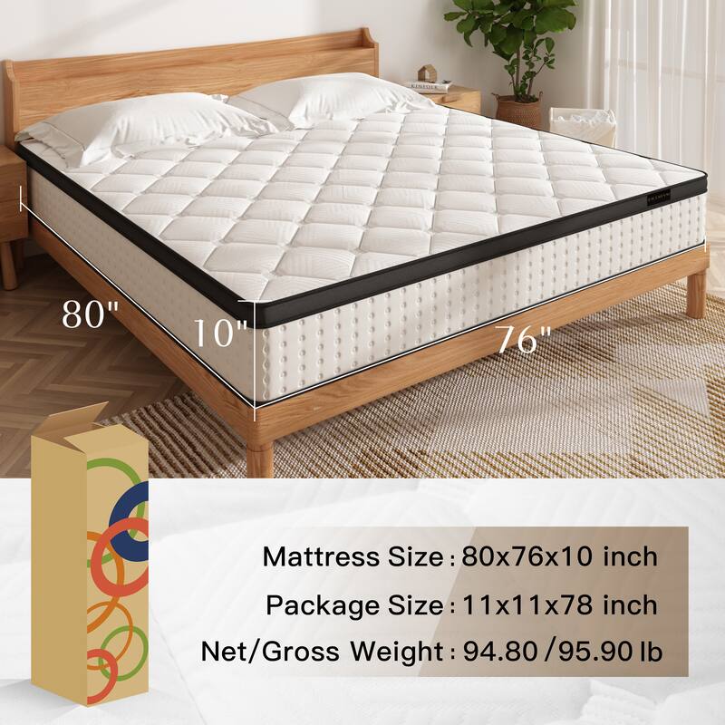 12" Medium Pillow Top Edge Support Spring Pocket Mattress