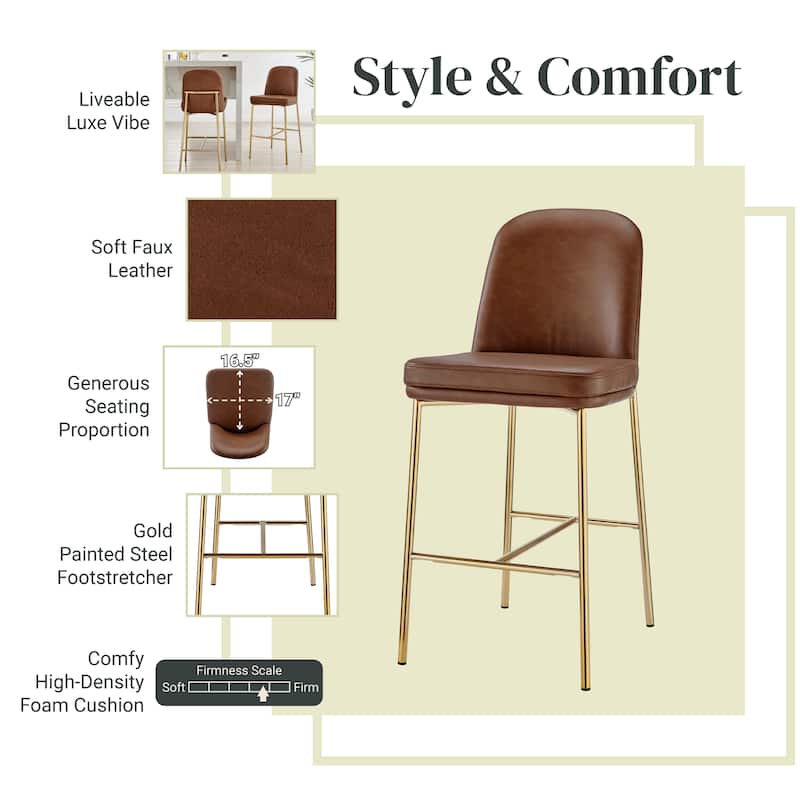 NPD Furniture Keisha Counter Stool (Set of 2)