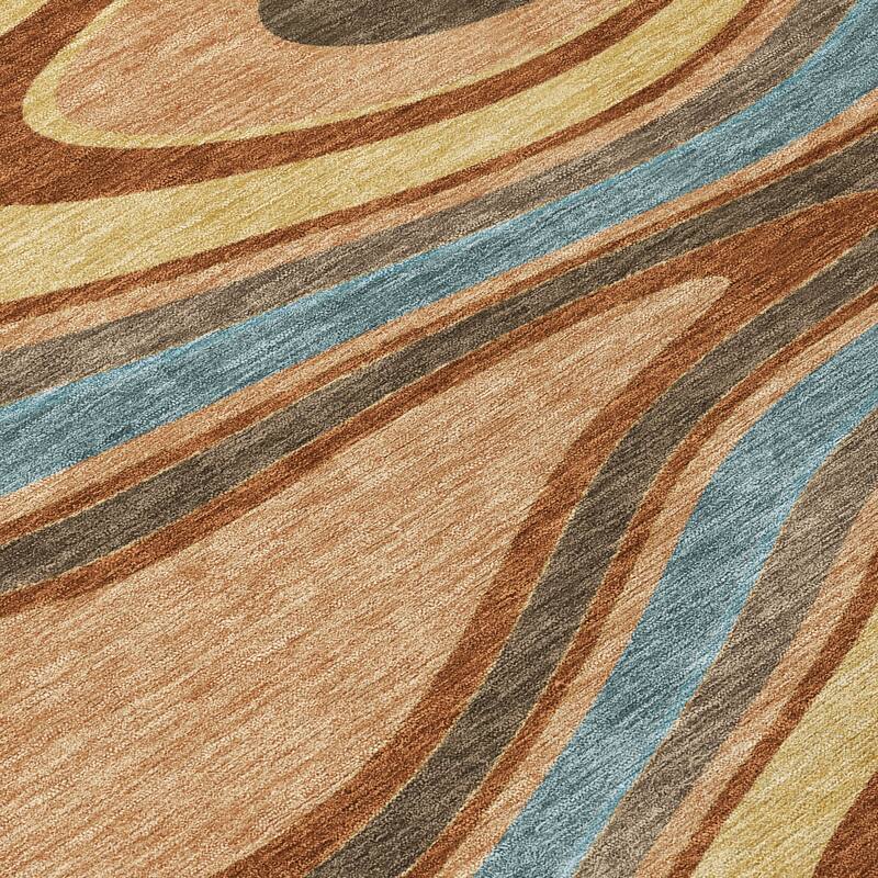 Machine Washable Indoor/ Outdoor Abstract Busey Chantille Rug