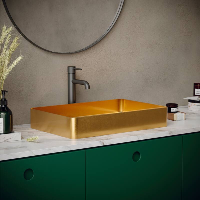 Karran Tryst KBF462 Single-Handle Single Hole Vessel Bathroom Faucet with Matching Pop-up Drain