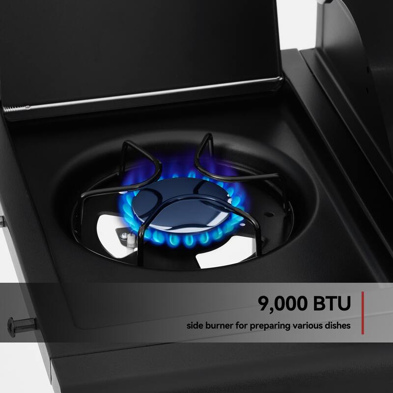 Royal Gourmet Premium Gas Grill and Pizza Oven Combo with Side Burner