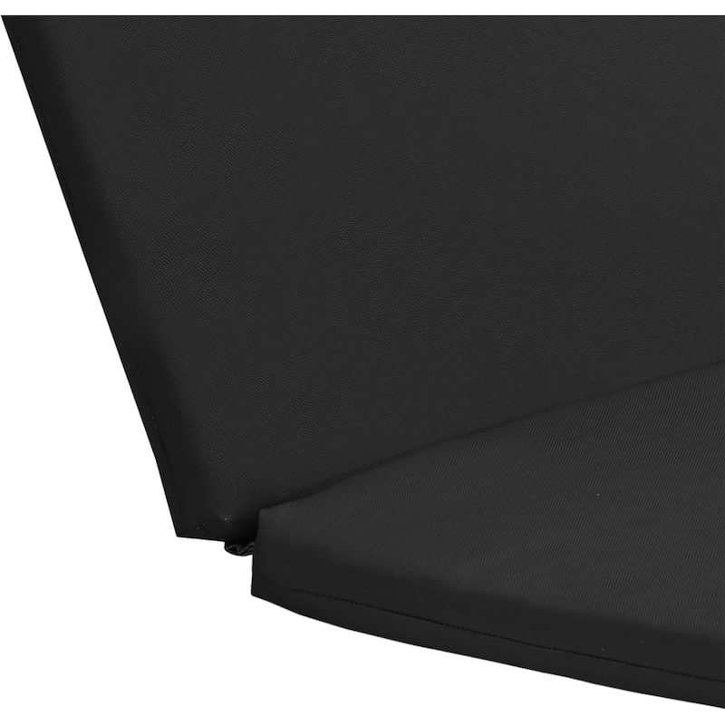 Ebony Outdoor High Back Adirondack Cushion 24 x 51 in Solid Black - 24" x 51" x 1.5"