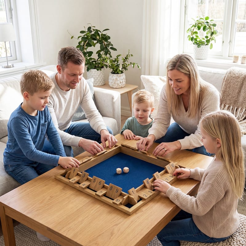 Gymax Shut The Box Game for 2-4 Players 24 Inch Extra-Large Wooden