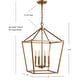 preview thumbnail 45 of 168, Marion Lantern Metal LED Pendant, by JONATHAN Y