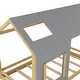 preview thumbnail 5 of 34, Rustic Twin House Bed with Skylight & Guardrails - Sturdy Wooden Support