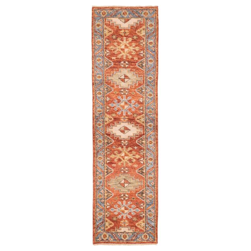 ECARPETGALLERY Hand-knotted Jules Serapi Dark Copper Wool Rug - 2'7 x 9'10