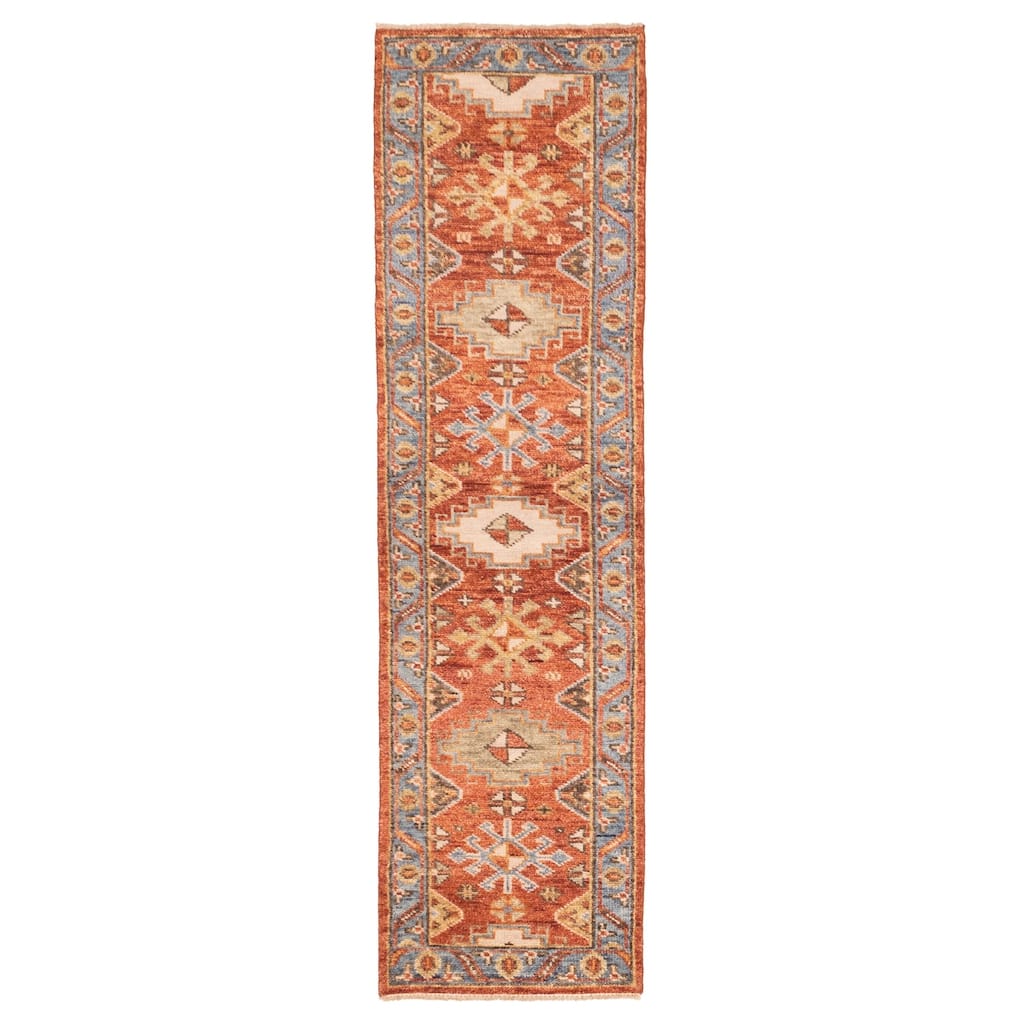 ECARPETGALLERY Hand-knotted Jules Serapi Dark Copper Wool Rug - 2'7 x 9'10