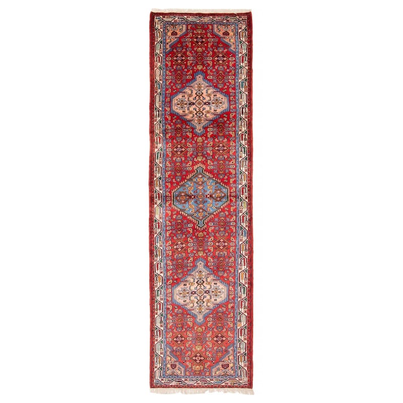 ECARPETGALLERY Hand-knotted Konya Anatolian Red Wool Rug - 2' 7" x 9' 6" - Red - 2' 7" x 9' 6" - Runner