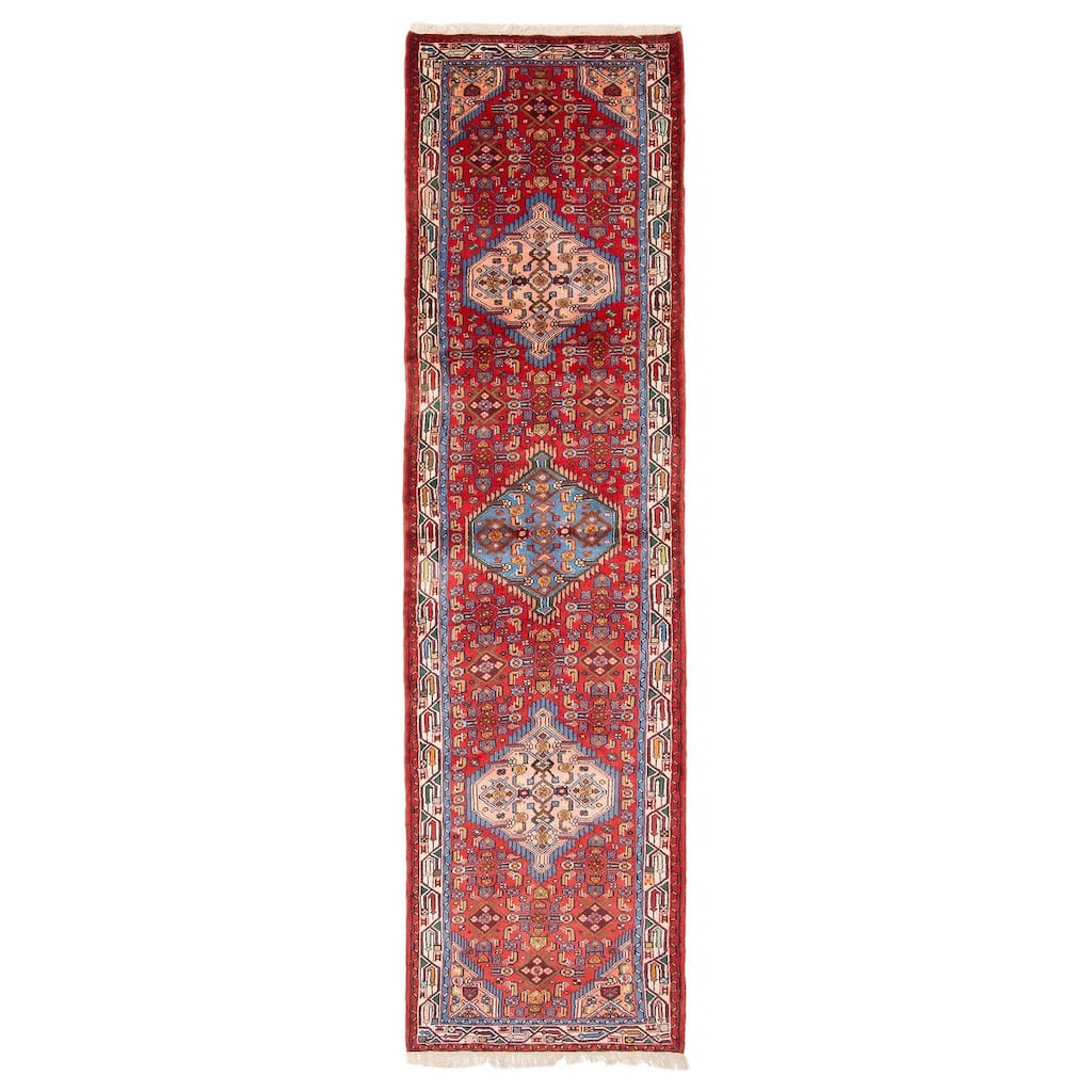 ECARPETGALLERY Hand-knotted Konya Anatolian Red Wool Rug - 2' 7" x 9' 6"