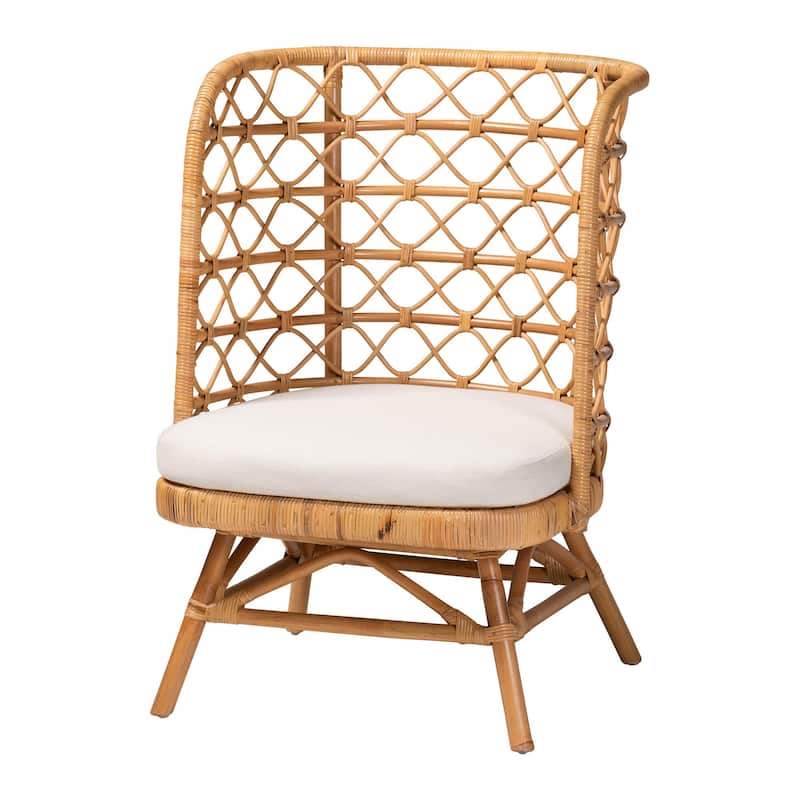 Tania Bohemian Light Honey Rattan Accent Chair - Natural