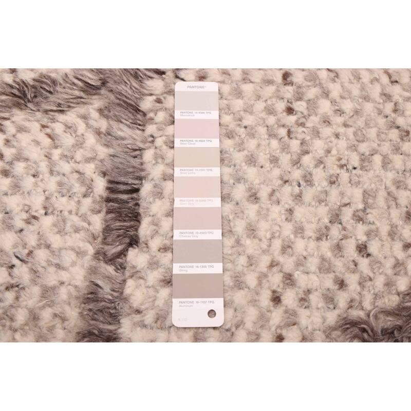 ECARPETGALLERY Hand-knotted Looma Light Grey Wool Rug - 8'0 x 10'3