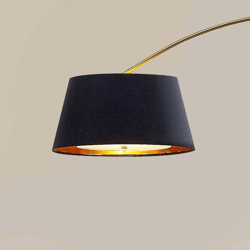 Orbita 81"H LED Dimmable Retractable Arch Floor Lamp, Bulb included, Antique Brass Finish