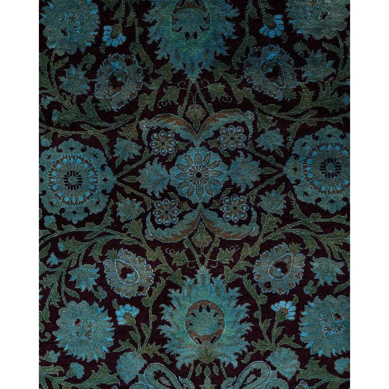 Overdyed, One-of-a-Kind Hand-Knotted Area Rug - Blue - 6' 2" x 8' 10"