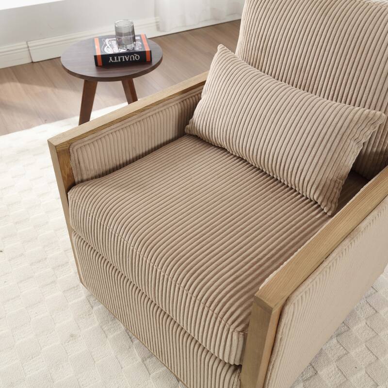 Swivel Barrel Chair, Comfy Accent Sofa Chair for Living Room, 360 Degree Swivel Barrel Club Chair