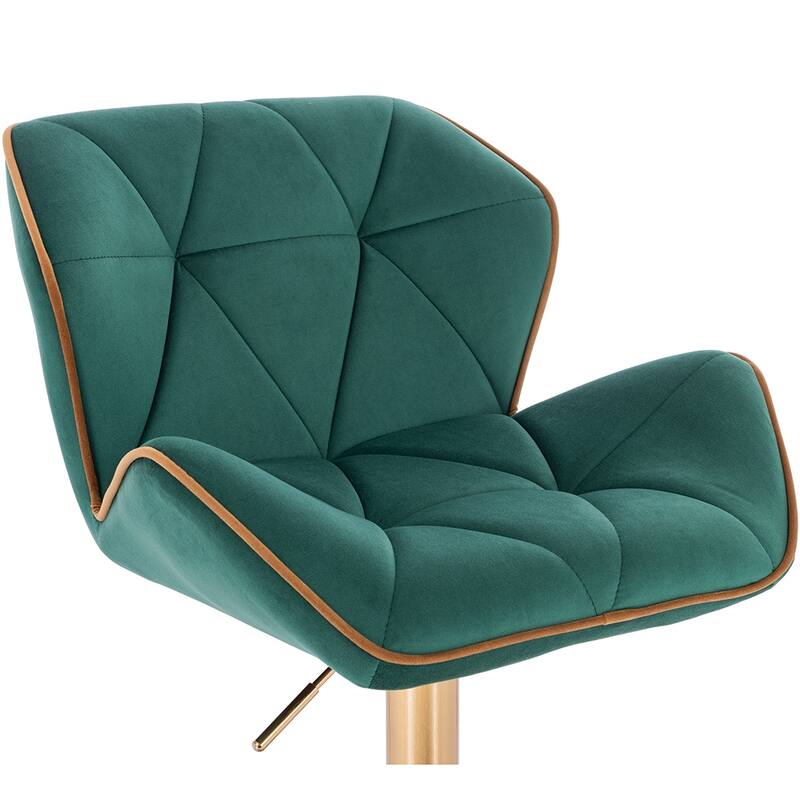 Modern Home Luxe Spyder Contemporary Adjustable Suede Barstool - Modern Comfortable Adjusting Height Counter/Bar Stool