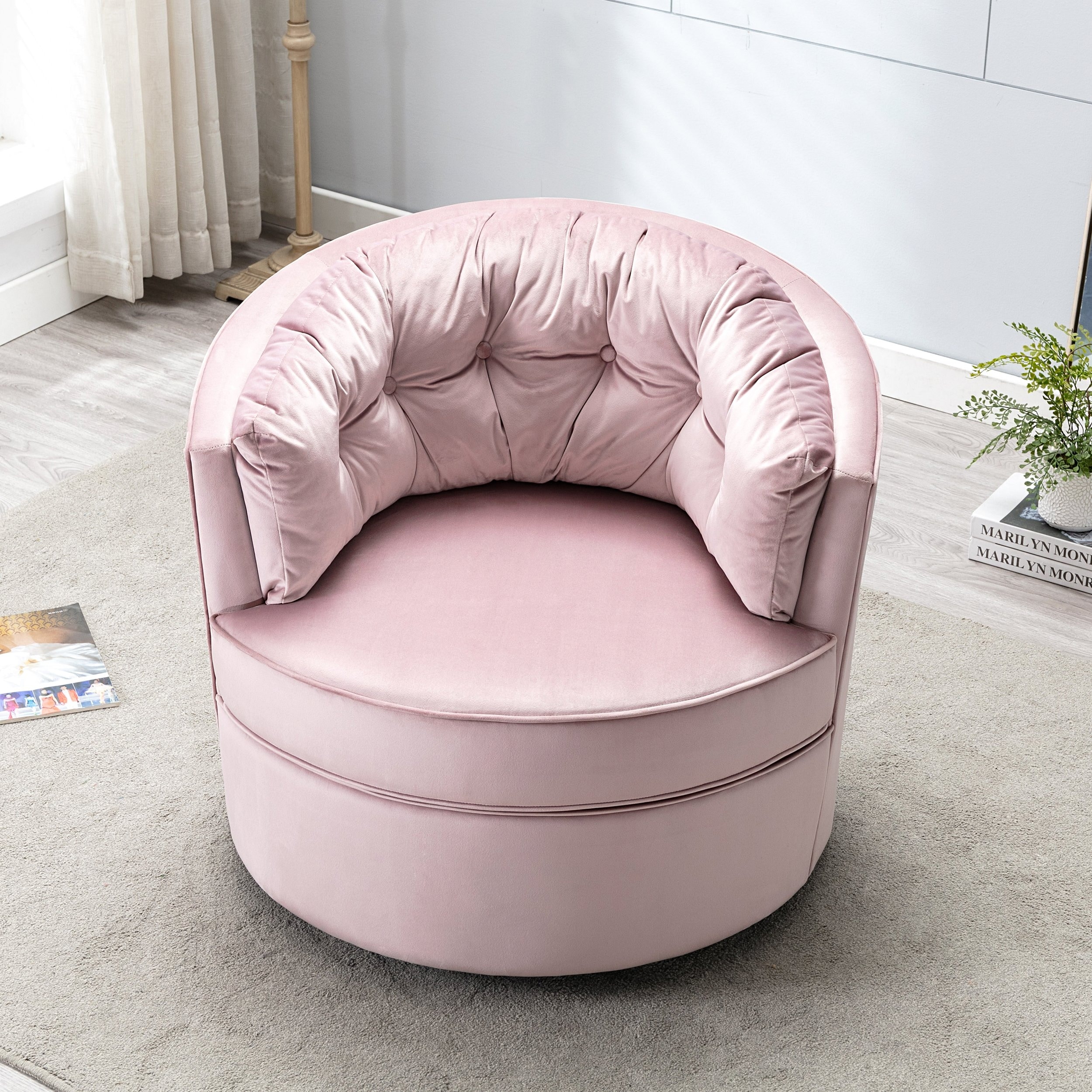 Beahm swivel new arrivals barrel chair