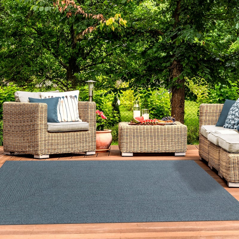 Superior Braided Reversible Indoor/Outdoor Area Rug - 6' X 9' - Lagoon Breeze
