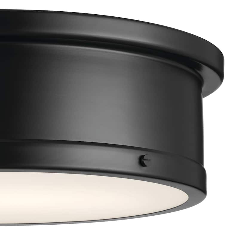 Kichler Lighting Serca 18 in. 3-Light Black Flush Mount Light