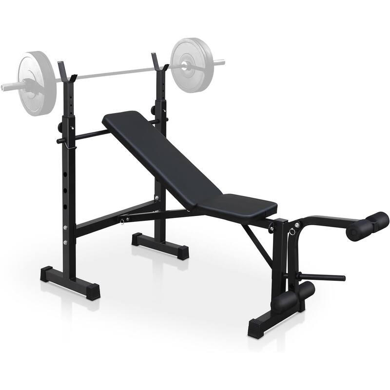 Adjustable Weight Bench, Workout Bench, Bench Press Set, Weight Storage
