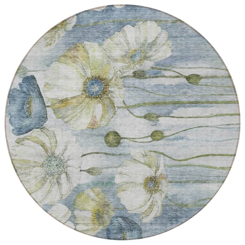 HomeRoots Floral Transitional Rectangle Outdoor Rug