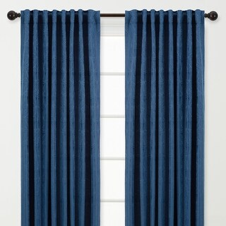 Chanasya Embossed Flower Textured Window Curtain Panel Pair (Set of 2)