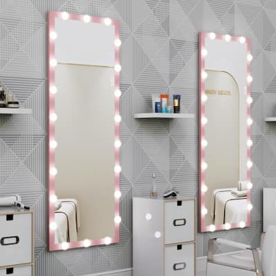 62.6'' x 23.3'' Wall Mounted Full Length Mirror with 3 Color Lights