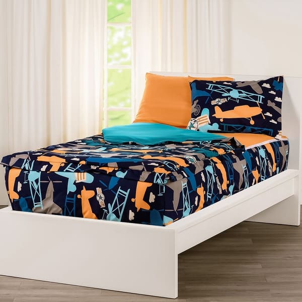 slide 2 of 10, Siscovers Thunderbird Sky Bunkie Deluxe Zipper Bedding Set Full