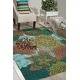 preview thumbnail 9 of 12, Nourison South Beach Abstract Floral Area Rug 10' x 13' - Brown - Rectangle