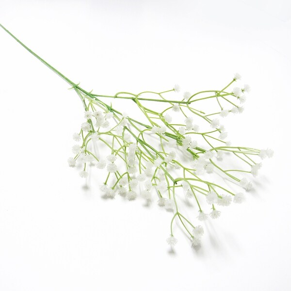 Set of 12 White Artificial Baby's Breath Gypsophila Plastic