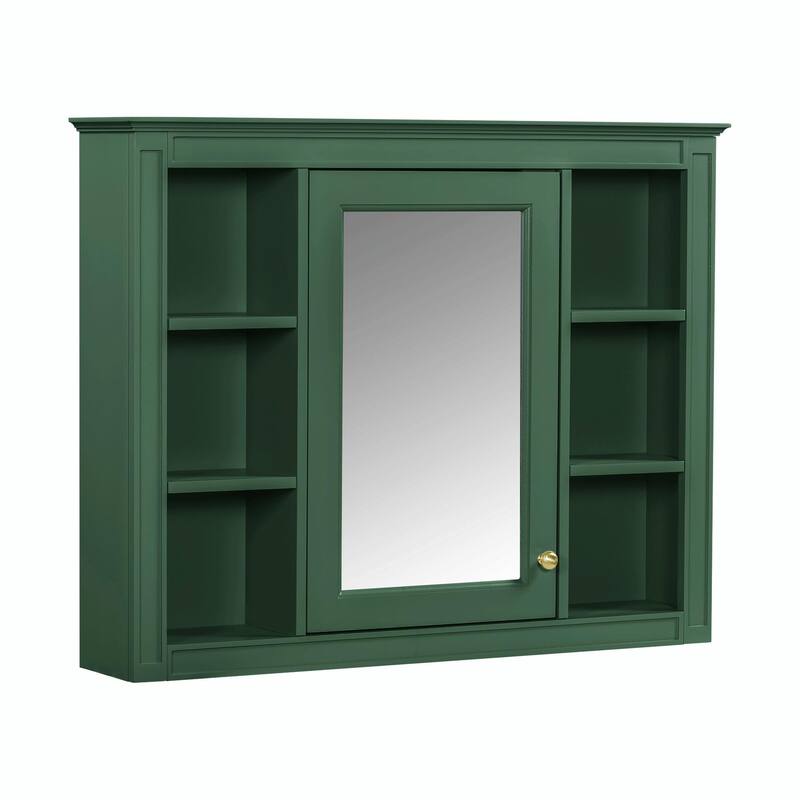 36'' Bathroom Vanity with Top Sink - Modern Storage Cabinet with Mirror