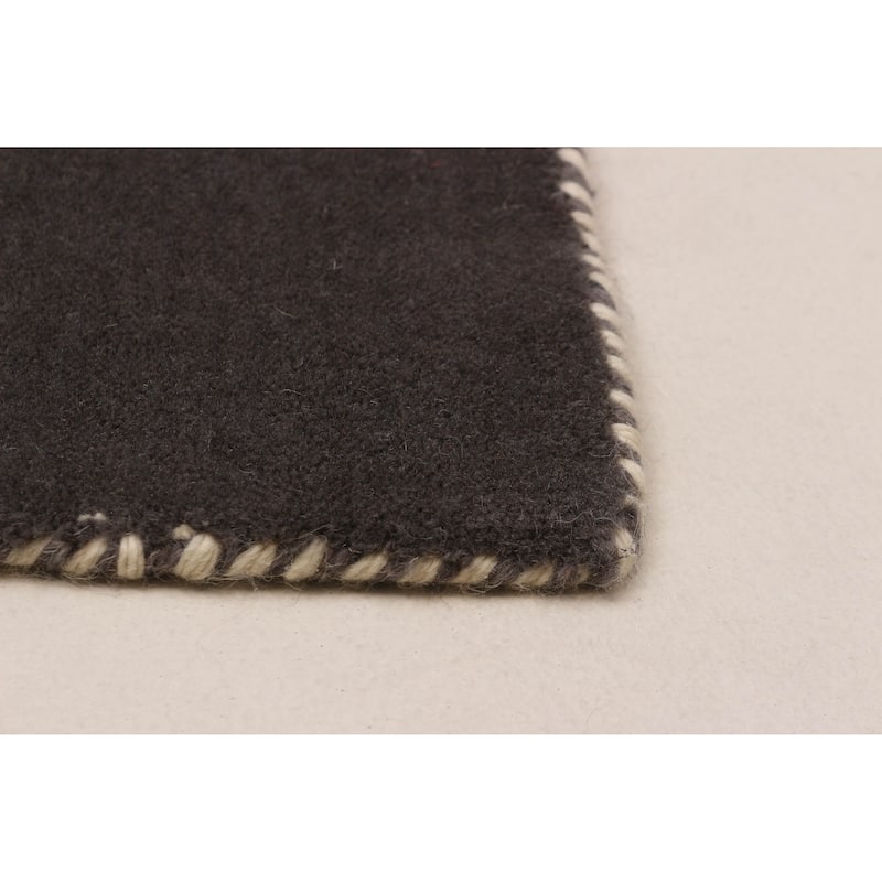 Kashkuli Gabbeh Grey Rug 8'4" x 8'1" - 8'4 x 8'1