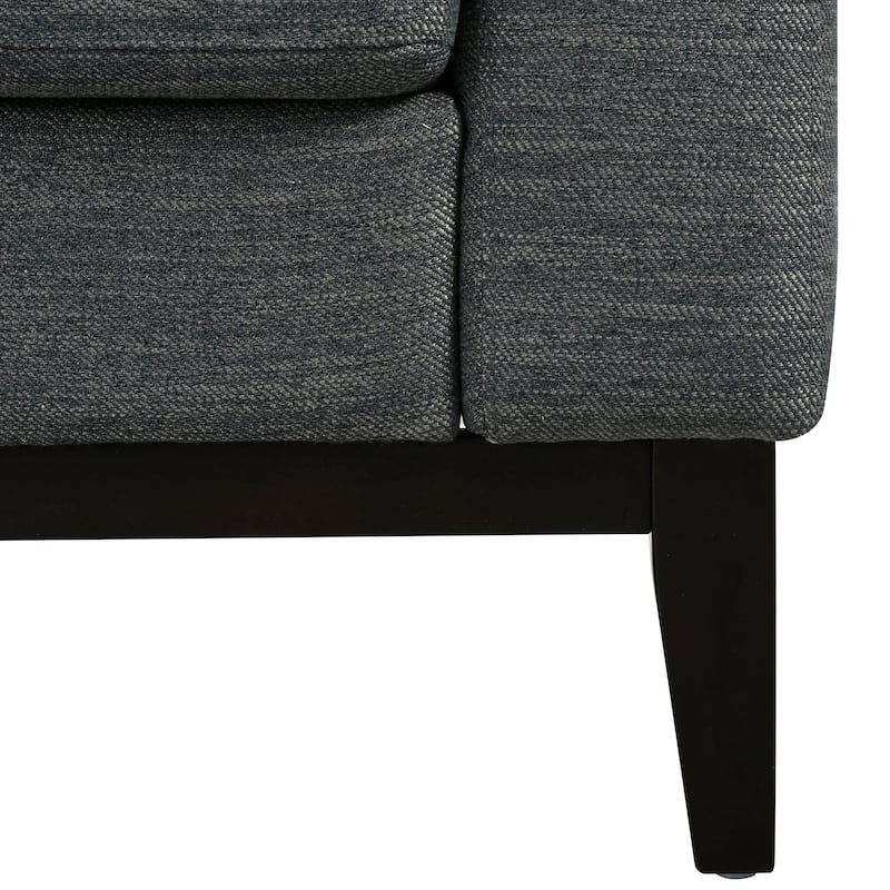 Roomfitters Comfy 3-Seat Sofa with Wooden Legs, Modern Upholstered Couch for Living Room and Study