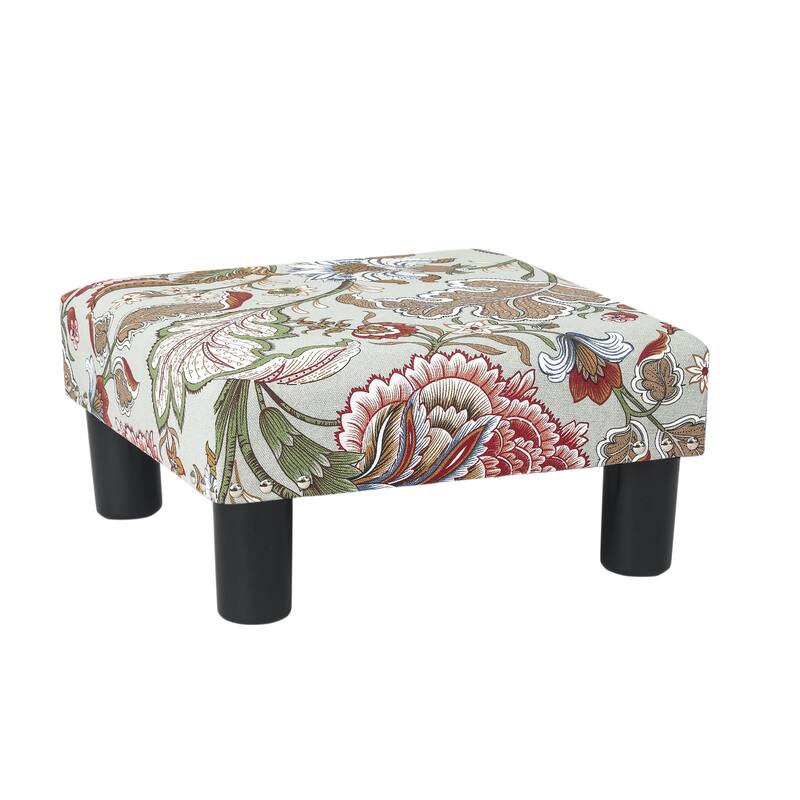 Adeco Small Ottoman Upholstered Footrest Pet Steps Dog Stairs Stool