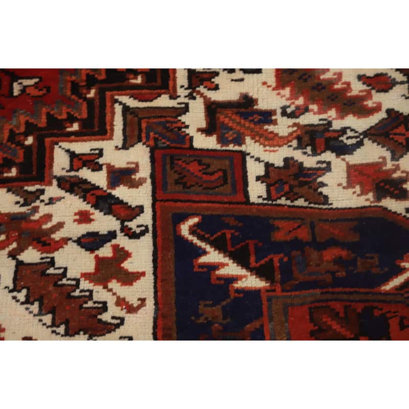 Hand Knotted Oriental 100% Wool Carpet Traditional Medallion Red Heriz Area Rug - 12' 0'' X 9' 9''